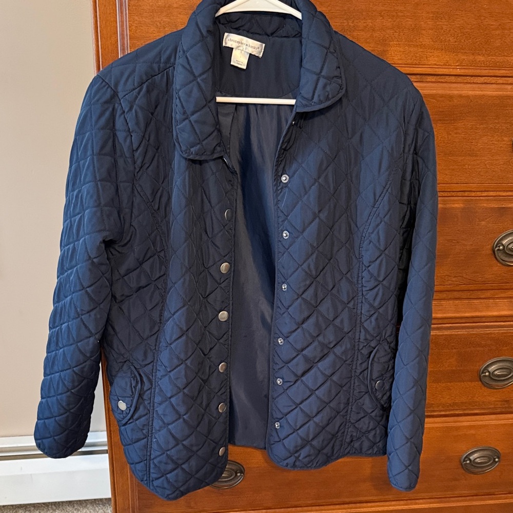 Christopher & Banks Navy Quilted Jacket